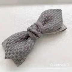 ☆蝶ネクタイ グレー系ファブリックリボン キッズベビー☆再販15