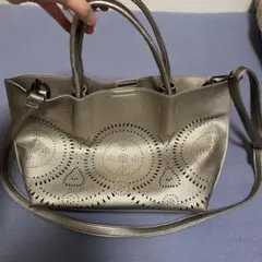 Vittorio Godi ショルダーバッグ シルバー　2way