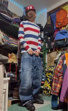 00s OUTDOOR ボーダー ロンT 短丈 CITY archive y2kのサムネイル