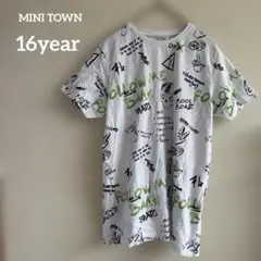 MINI TOWN TEAM グラフィックTシャツ 16YRS ホワイト 柄