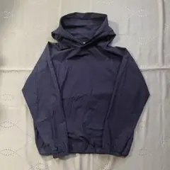 古着 フーディ タイプライター マニュアルアルファベット フードシャツ ネイビー