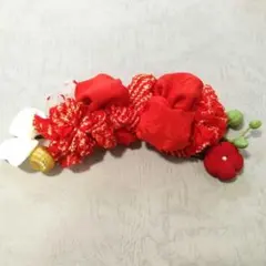 ふんわり　胡蝶蘭　リボン 　梅　ヘッドドレス　七五三 髪飾り 　チュール 951