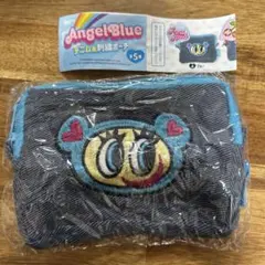 Angel Blue デニム風刺繍ポーチ ブルーのサムネイル