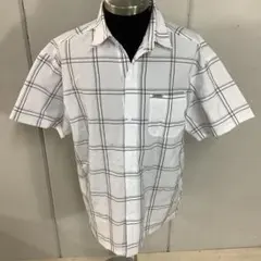 7.24◎K122◎キャルトップ◎半袖シャツ◎ホワイト◎チェックのサムネイル