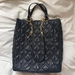 zara トートバッグ キルティング　ブラック