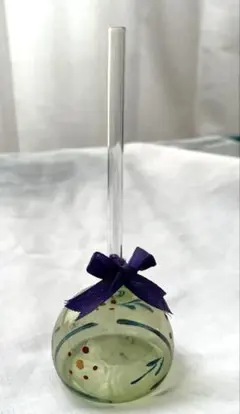 アンティークオーストリアビミニ工房によるフィギュア入りグラス 白馬