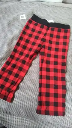 ホットビスケッツHotBiscuits新品未使用ブロックチェックストレッチパンツ
