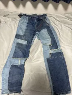 sacai 21ss 再構築パッチワークデニムパンツのサムネイル