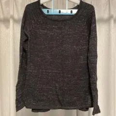 EGOIST ダークグレー ニット長袖セーター