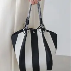 bou jeloud ニットバッグ　新品未使用 未開封品 ストライプ柄