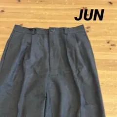 JUN(ジュン)スラックス　ウールパンツ　センタープレス　L