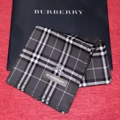 バーバリー　大判ハンカチ　王道ノバチェックホースマーク刺繍　新品