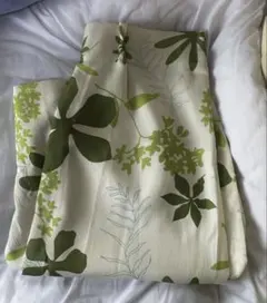 植物柄リブ編みカーテン　2枚