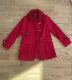 赤いピーコート M 着画あり