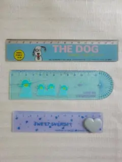 昭和レトロデザインの定規3本セット