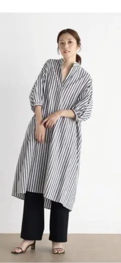 OURHOME シワになりにくい播州織フレアブラウス - メルカリ