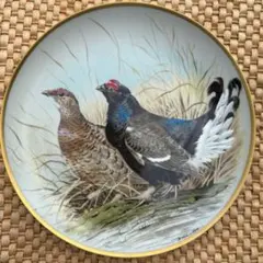 Haviland アビランド ミニトレイ フランス製 金彩 絵皿 夫婦鶴 Haviland アビランド ミニトレイ フランス製 金彩 絵皿 夫婦鶴