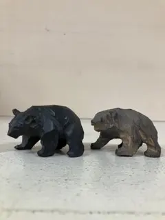 熊　木彫り