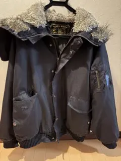 WOOL RICH black N-2B flight jacket L〜XL