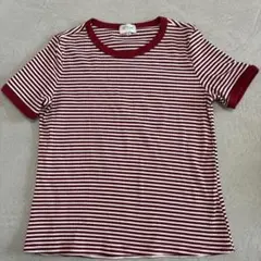 emi+ ボーダー 半袖 Tシャツ Mサイズ　ピンクと赤のサムネイル