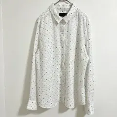 バナナパブリック ドットシャツブラウス ホワイト L