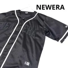 NEWERA ベースボールシャツ　メッシュ　ブラック　ニューエラ　ストリート　Lのサムネイル