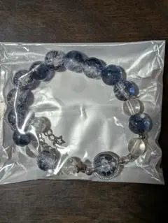 青系ビーズ 星形チャーム ブレスレット