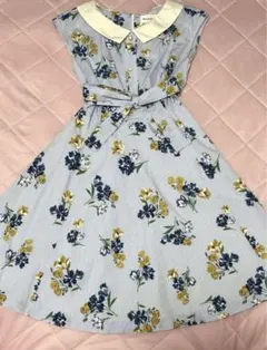 新品同様★お花柄ワンピース★ボンメルスリーのサムネイル