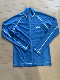 ヘリーハンセン ジップアップ　ラッシュガード　ブルー　Mサイズ