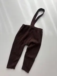 minirobe 韓国子供服 ブラウン サスペンダー付きスパッツ 80相当