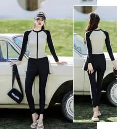 SUNSHINE UVカット 水着 スイムセット プール 4点 L