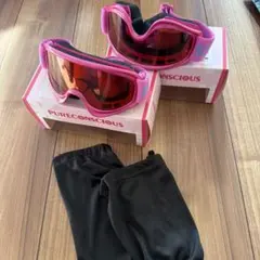 PURECONSCIOUS スキー スノーボード ゴーグル ピンク 2個セット