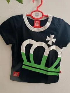 男の子　80 美品　BABY DOLL プリント Tシャツ 　黒　半袖