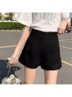 タックハイウエストショートパンツ（at1744）