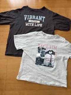 子供服 ジュニア服 女の子 半袖Tシャツ 160cm 2着まとめ売り