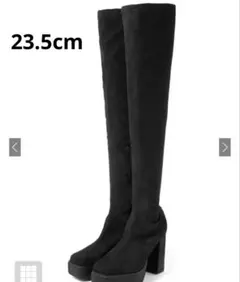 GRL 厚底スクエアトゥストレッチニーハイブーツ gd1396 23.5cm