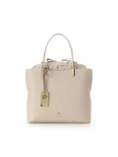 【最終価格】&chouetteハンドバッグ　ベージュ　ツイード