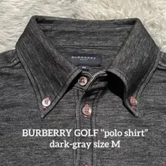BURBERRY GOLF 長袖ポロシャツ M ダークグレー