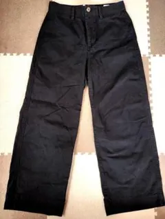 GAP ハイライズ　ワイドパンツ　ブラック