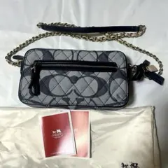 COACHコーチ シグネチャー　キルティングデニムショルダーバッグ 新品 未使用
