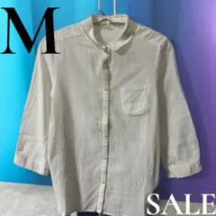 「即日発送」M K.GARCON ホワイト ボタンアップシャツ 長袖