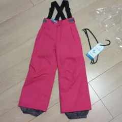 子供用　ピンク　スキーウェア下　サスペンダー付き