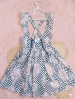 LIZLISA リズリサ フリル付きサスペンダースカート(ネイビー)新品