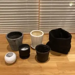 植木鉢、鉢カバー　6点セット