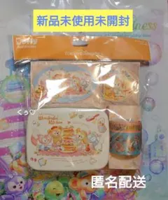 【新品未開封】ダッフィー　ワンダフルキッチン　マスキングテープ　シール　缶付