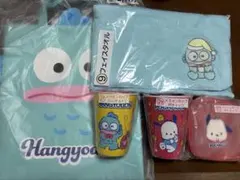 ハンギョドン、ポチャッコのフェイスタオルとカップセット