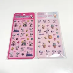 ◎早い者勝ち!PEANUTS スヌーピーぷくぷくシールピンクステッカー2枚セット