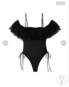 【新品 未使用】SNIDEL ブラック 水着 SNIDEL（スナイデル）の「ワンピースセットビキニ（水着）」 - WEAR