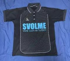 SVOLME ドット柄ポロシャツ ブラック