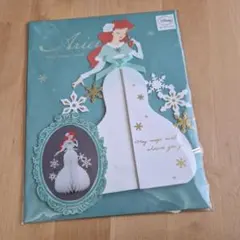 ディズニー アリエル ハニカムカード　グリーティングカード　スノークリスタル